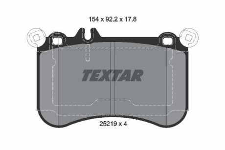Комплект гальмівних колодок TEXTAR 2521902