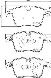 Колодки гальмівні (передні) Citroen C4 Picasso/Grand Picasso/Peugeot 308 13- (Teves) Q+ TEXTAR 2583401