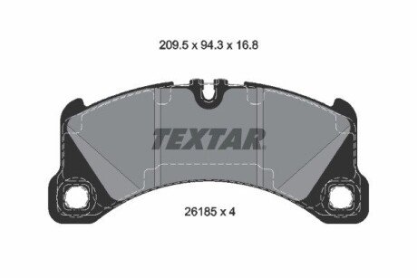 Колодки гальмівні (передні) Porsche Macan 14-18 (R18) (Brembo) TEXTAR 2618501