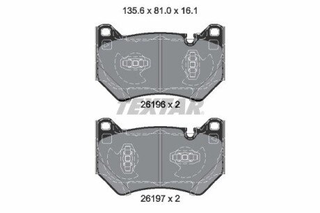 Колодки гальмівні (передні) Audi Q5 19- (Brembo) TEXTAR 2619601