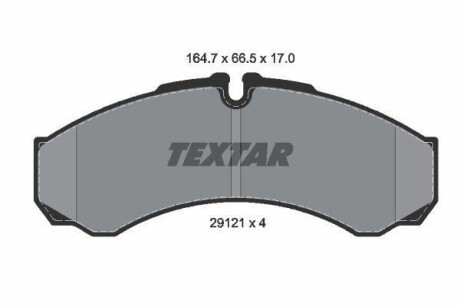 Комплект гальмівних колодок TEXTAR 2912111