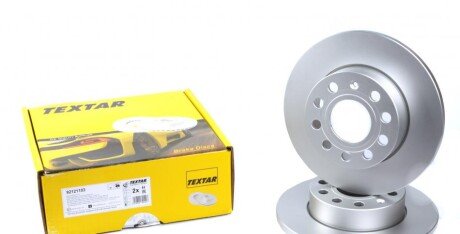 Диск гальмівний AUDI/SKODA/VW A3/Octavia/Caddy/Golf/Jetta/Touran "R D=256mm "03>> TEXTAR 92121103 (фото 1)