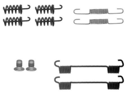 Комплект пружинок колодок ручника MB C-сlass 07-/CLK 02-10/E-class 09-/S-class 05-/Vito 14- TEXTAR 97038300