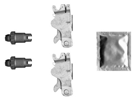 Ремкомплект колодок ручника VW T5 /BMW 3 (E90-93)/ 5 (E60/E61)/ 7 (E38/E65/E66/E67/F01/F02) TEXTAR 97044200