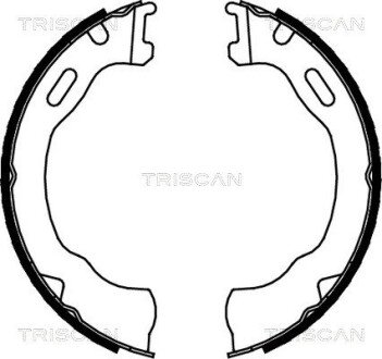 Комплект гальмівних колодок, стоянкове гальмо TRISCAN 810080007