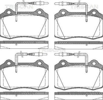 Колодки гальмівні передні TRISCAN 811028033
