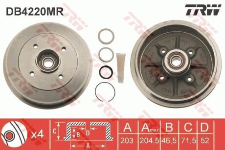 Гальмівний барабан TRW DB4220MR