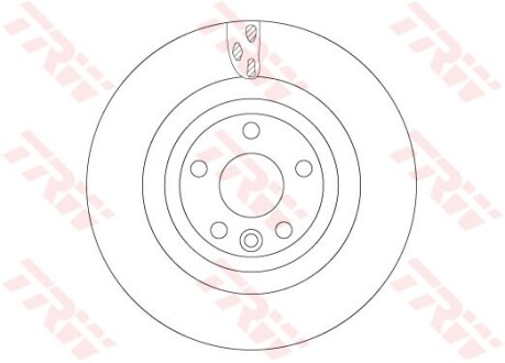 Диск гальмівний JAGUAR F-Pace/I-Pace "F R=325mm "15>> TRW ="DF6706S" (фото 1)