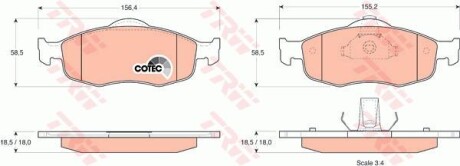 Комплект гальмівних колодок TRW GDB1107