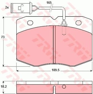 Комплект гальмівних колодок TRW GDB1111