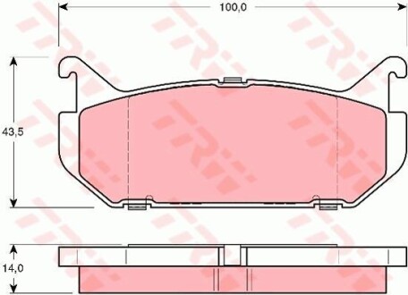 Комплект гальмівних колодок TRW GDB1140