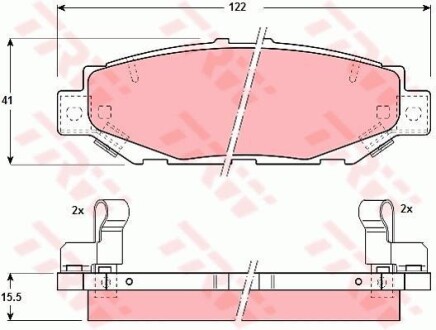 Комплект гальмівних колодок TRW GDB1185