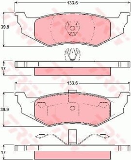 Комплект гальмівних колодок TRW GDB1234