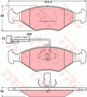 Комплект гальмівних колодок TRW GDB1340