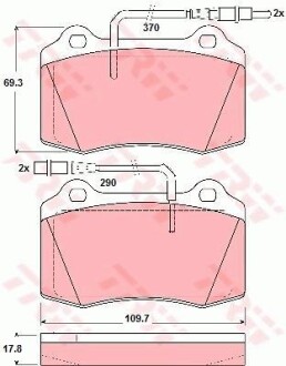 Комплект гальмівних колодок TRW GDB1359