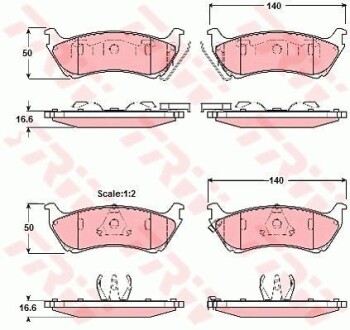 Комплект гальмівних колодок TRW GDB1379