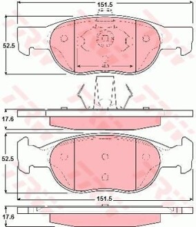 Комплект гальмівних колодок TRW GDB1382