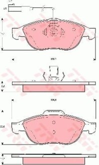 Комплект гальмівних колодок TRW GDB1444
