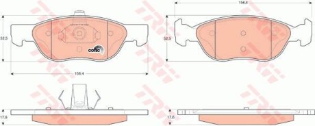 Комплект гальмівних колодок TRW GDB1487
