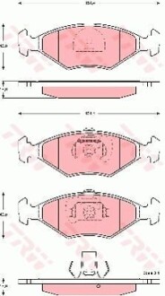 Комплект гальмівних колодок TRW GDB1533