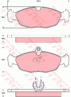 Комплект гальмівних колодок TRW GDB1569