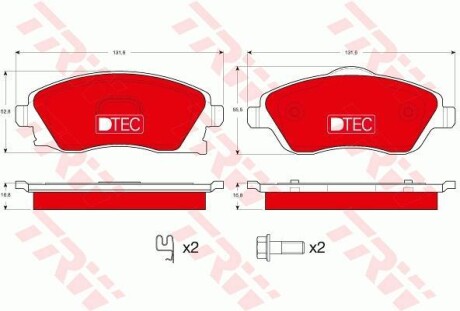Комплект гальмівних колодок TRW GDB1570DTE