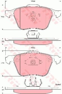 Комплект гальмівних колодок TRW GDB1576