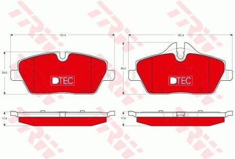 Комплект гальмівних колодок TRW GDB1611DTE