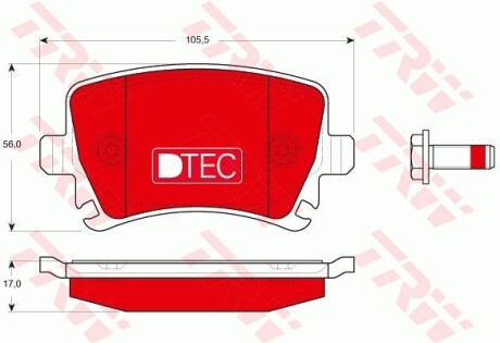 Гальмівні колодки, дискові TRW GDB1622DTE