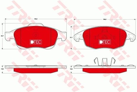 Комплект гальмівних колодок TRW GDB1690DTE