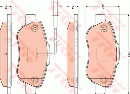 Комплект гальмівних колодок TRW GDB1746