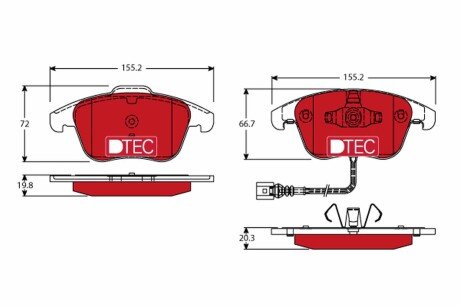 Гальмівні колодки TRW GDB1762DTE