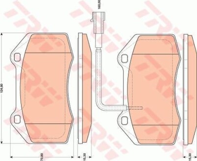 Комплект гальмівних колодок TRW GDB1812