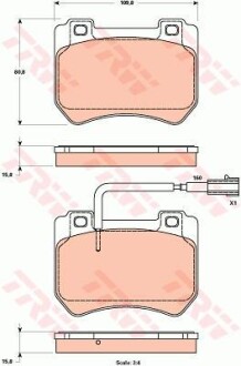 Комплект гальмівних колодок TRW GDB1904