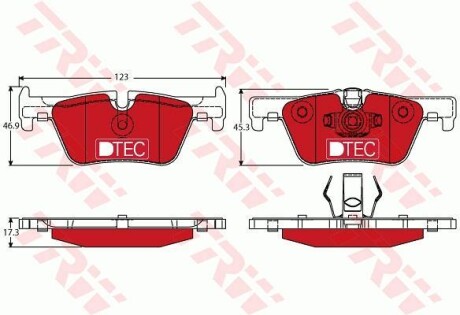 Комплект гальмівних колодок TRW GDB1919DTE