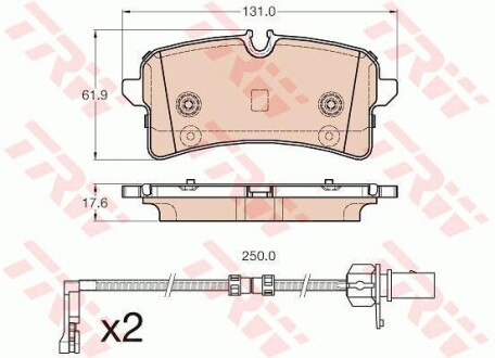 Комплект гальмівних колодок TRW GDB1975