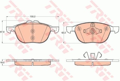 Комплект гальмівних колодок TRW GDB2043