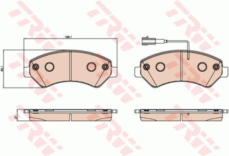 Комплект гальмівних колодок TRW GDB2069