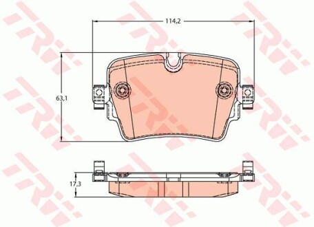Комплект гальмівних колодок TRW GDB2095