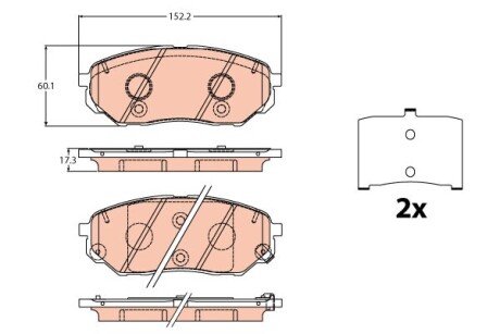 Гальмівні колодки TRW GDB2195