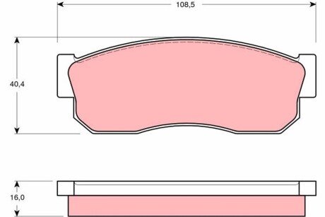 Гальмівні колодки дискові NISSAN - SUBARU Cherry/Sunny/Sunny Estate/Wagon/Sunny Van/Columbuss/E10/E TRW GDB288