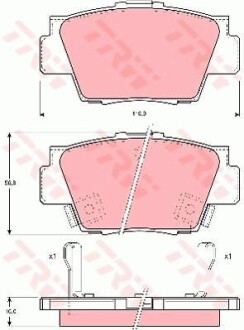 Комплект гальмівних колодок TRW GDB3039