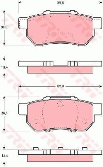 Комплект гальмівних колодок TRW GDB3113