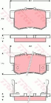 Комплект гальмівних колодок TRW GDB3269