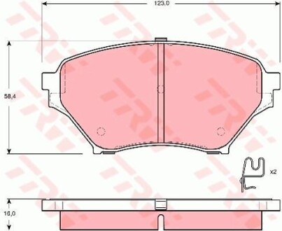Комплект гальмівних колодок TRW GDB3302