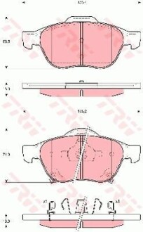 Комплект гальмівних колодок TRW GDB3335