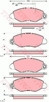 Комплект гальмівних колодок TRW GDB3354