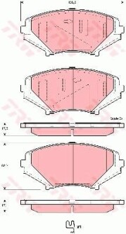 Комплект гальмівних колодок TRW GDB3356
