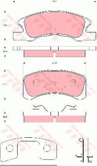 Комплект гальмівних колодок TRW GDB3358