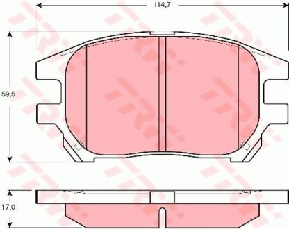Комплект гальмівних колодок TRW GDB3379